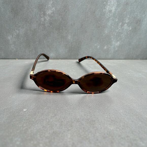 Retro Oval Sunglasses Women  Trendy 90s Vintage Round Tortoise Brown Sunnies - Picture 7 of 8